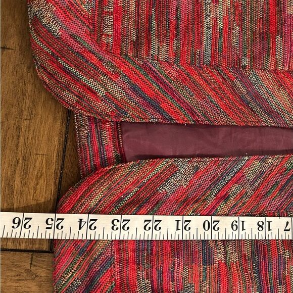 Coldwater Creek Red Multicolor Lined Blazer Size Medium - Picture 2 of 9